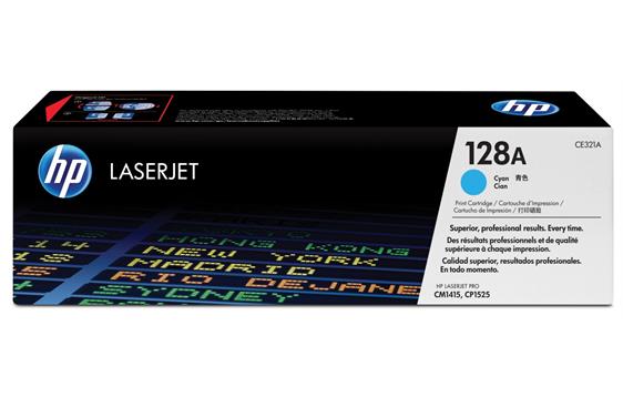 774853 HP CE321A Toner HP CE321A 128A 1.3K bl&#229; 1.300 sider ved 5 %